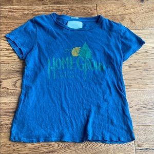 Mother Home Grown linen blend navy T